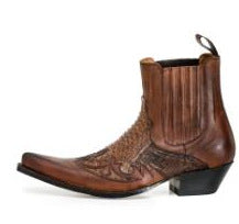 Burnt retro color matching short boots