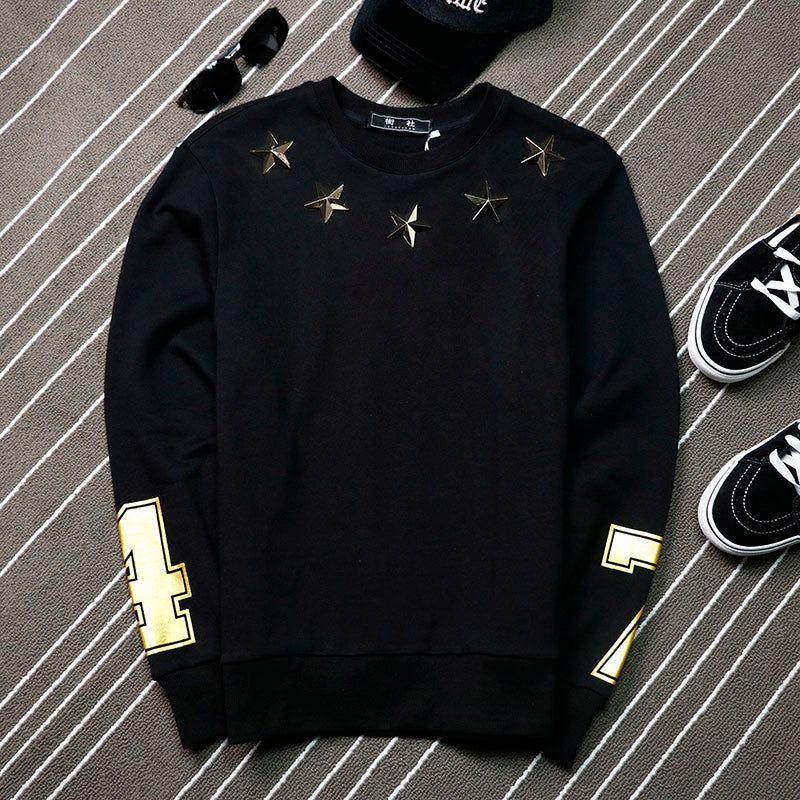 Studded golden star sweatshirt