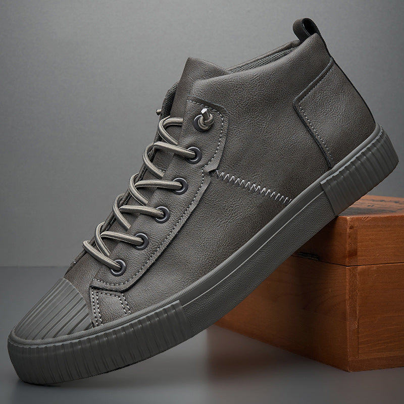Mid-Cut Casual All-Match Lace-Up Men's Boots