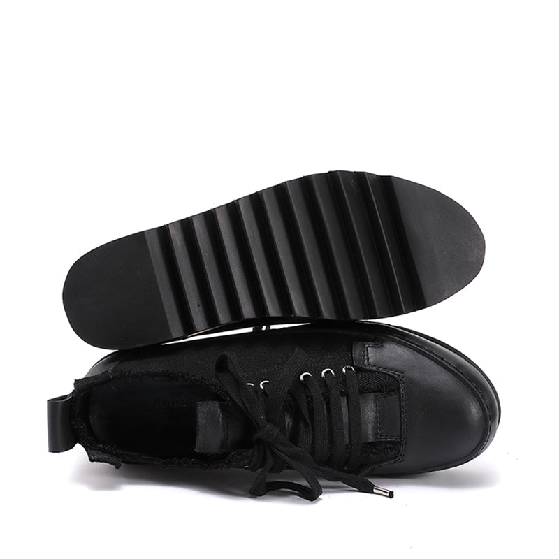 Niche Design Leather Canvas Breathable Handmade Shoes