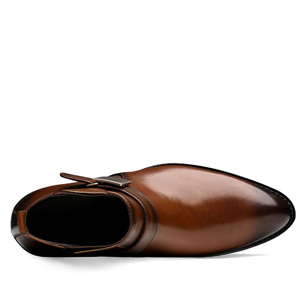 British Men's Autumn And Winter High-top Leather Shoes Martin Boots