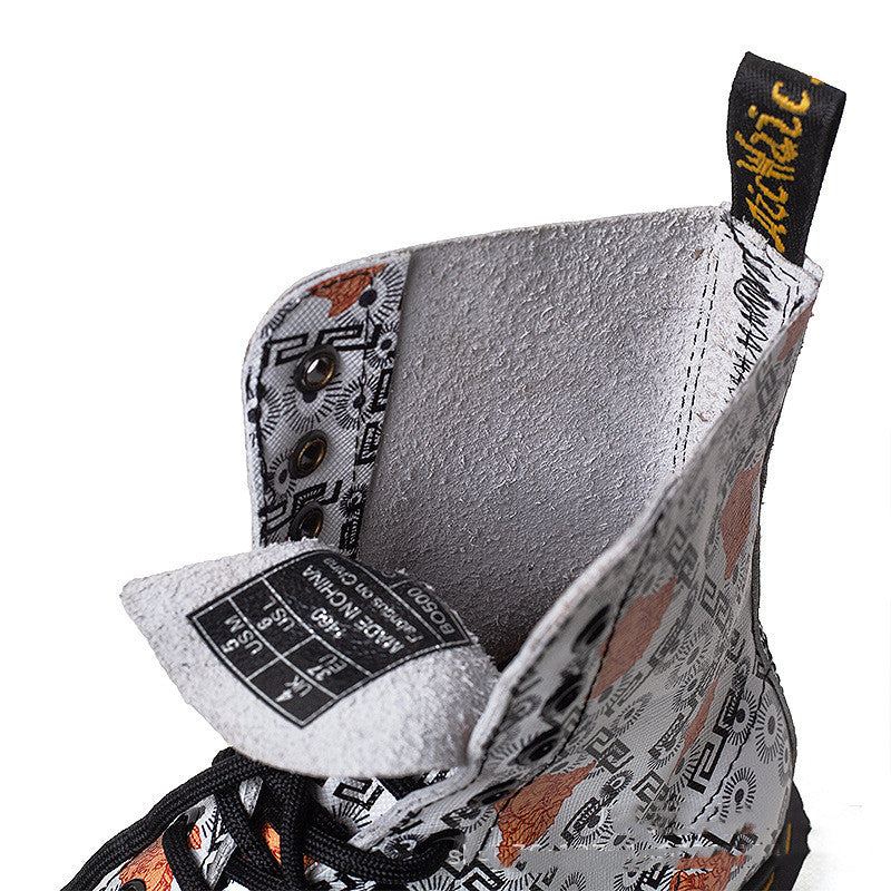 Martin Boots American Retro Leather Motorcycle