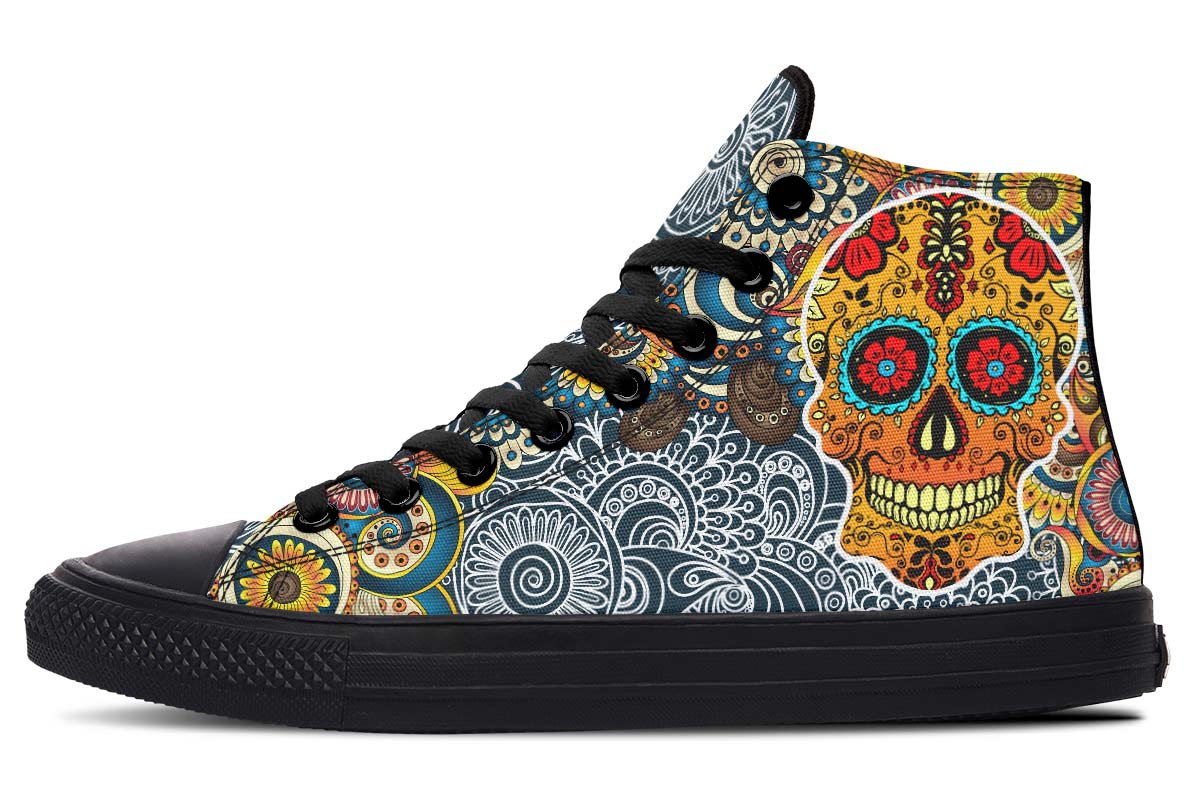 Printed Couple High-top Canvas Shoes
