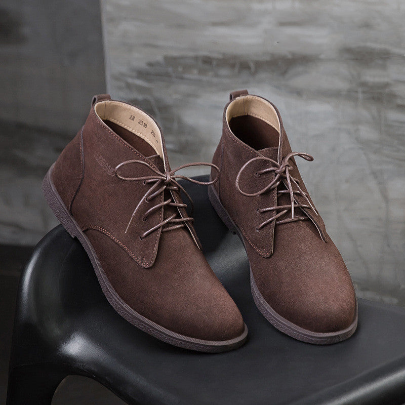 Men's Nubuck Leather High Top Martin Boots