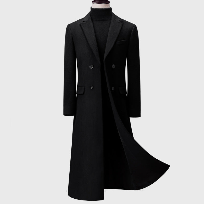 Men's trench coat woolen cloth