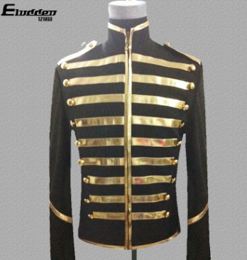 Military Striped Gold & Silver Detailed Jacket