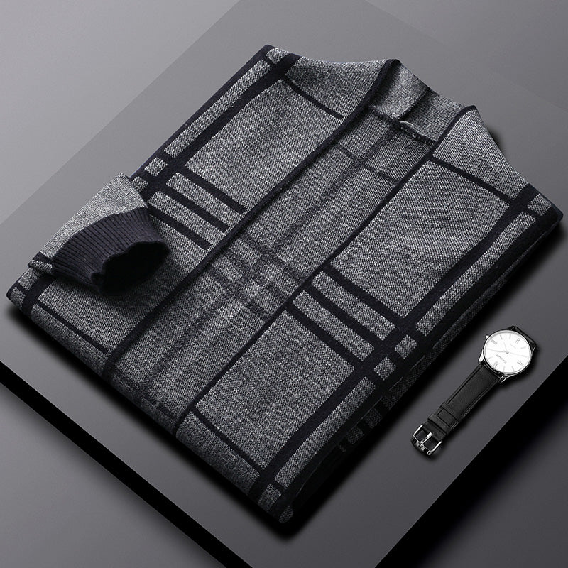 Wool Sweater Cardigan Jacket Men's Outer Sweater