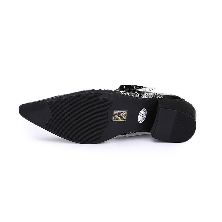 Cowhide Buckle Breathable Lace-up Men's Shoes