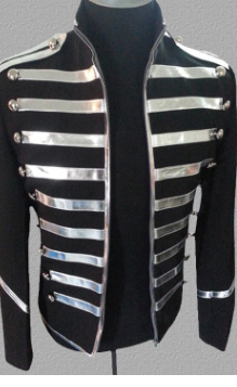 Military Striped Gold & Silver Detailed Jacket