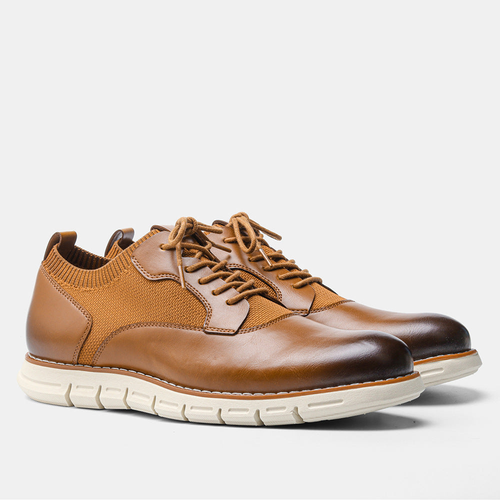 Men's Business Casual Single Shoes Flying Knit Men's Shoes
