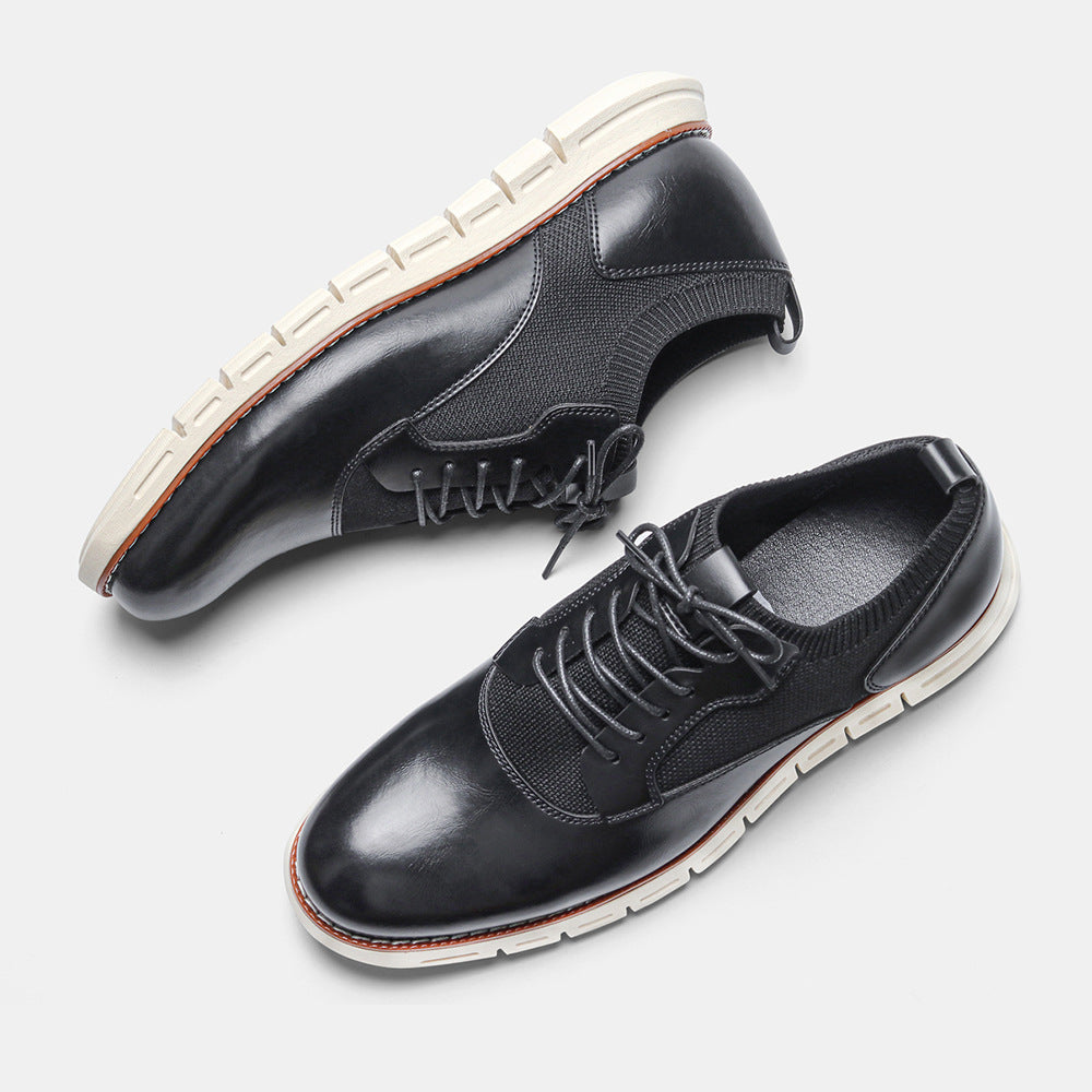 Men's Business Casual Single Shoes Flying Knit Men's Shoes