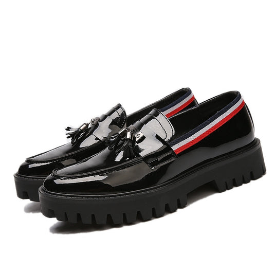 Spring new British style casual men's leather shoes