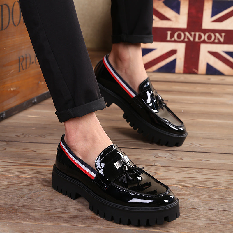 Spring new British style casual men's leather shoes