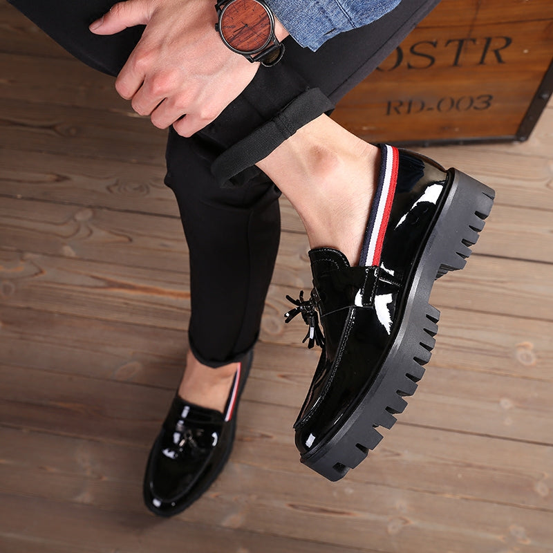 Spring new British style casual men's leather shoes