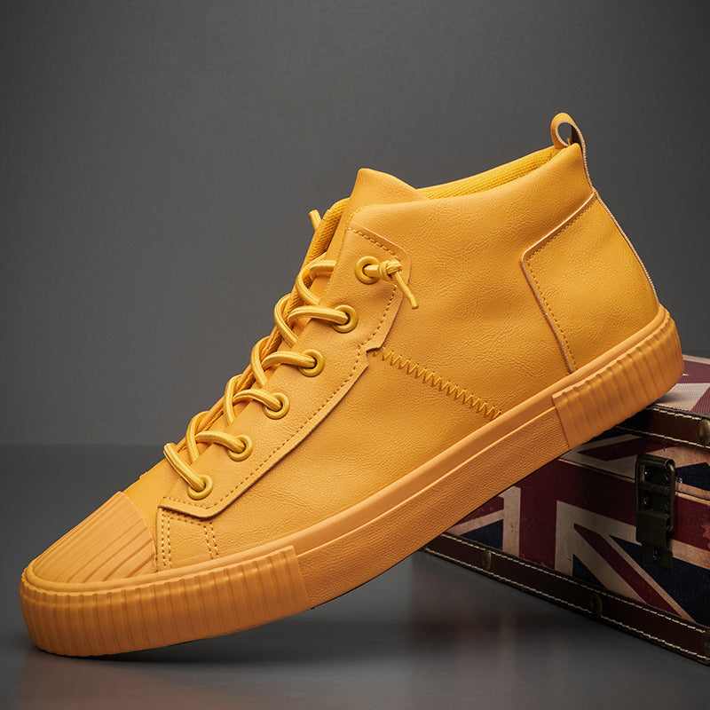 Mid-Cut Casual All-Match Lace-Up Men's Boots