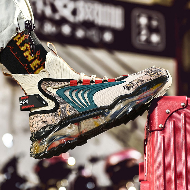 Lace-up Men's Winter Low-top Black Mesh Round Toe Casual Shoes