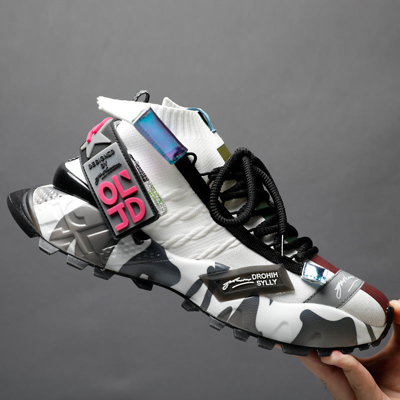 Color block socks and shoes