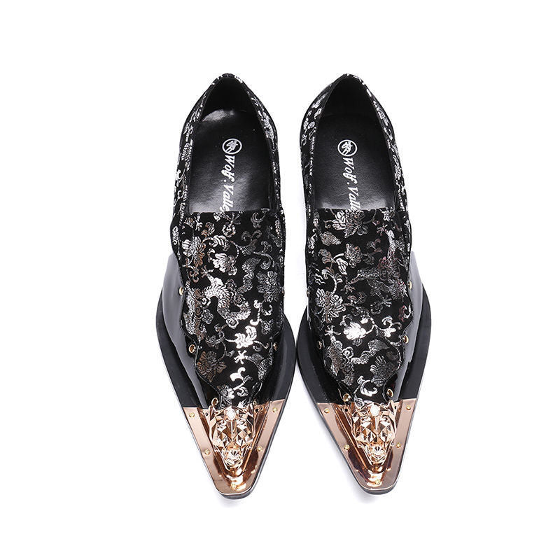 Men's Casual Pointed Toe Leather Shoes