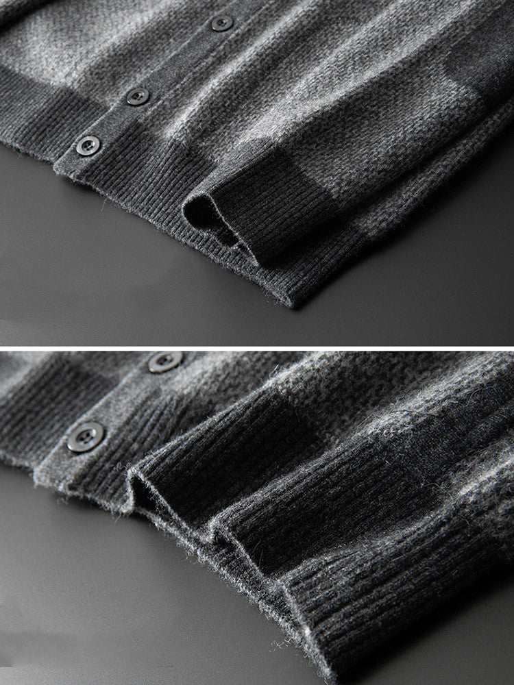 Cashmere Sweater Men's Thickened Loose Large Size Wool Sweater