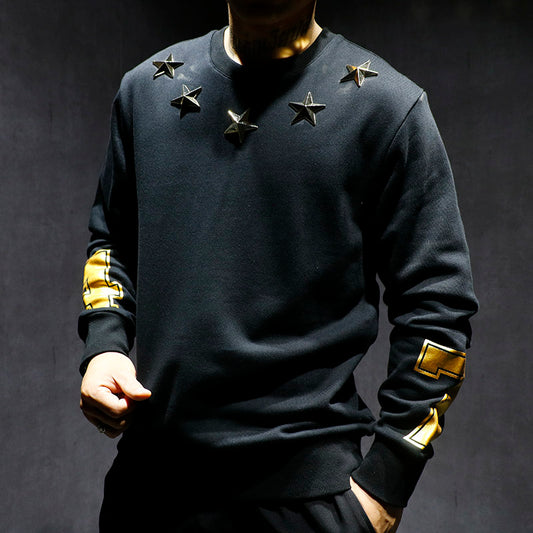 Studded golden star sweatshirt