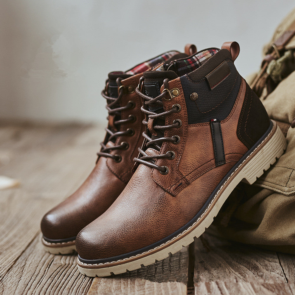 Short plush warm snow boots