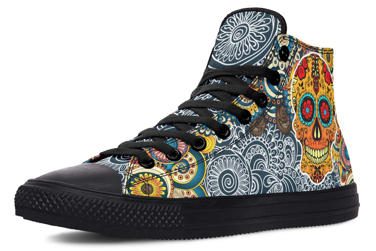 Printed Couple High-top Canvas Shoes