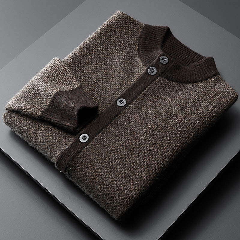 Cashmere Sweater Men's Thickened Loose Large Size Wool Sweater