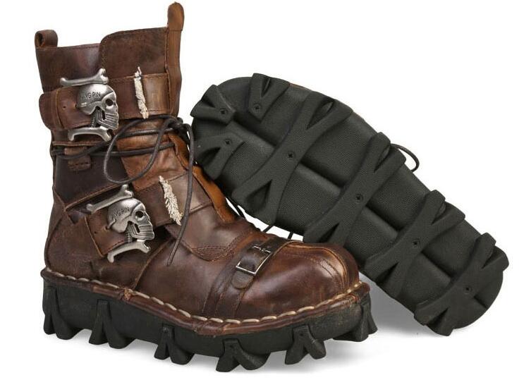 Men's Cowhide Genuine Leather Work Boots