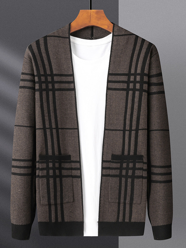 Wool Sweater Cardigan Jacket Men's Outer Sweater