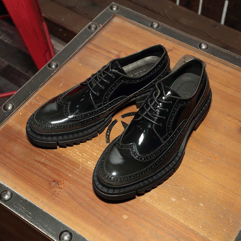 Men's Genuine Leather Platform Height-increasing Shoes