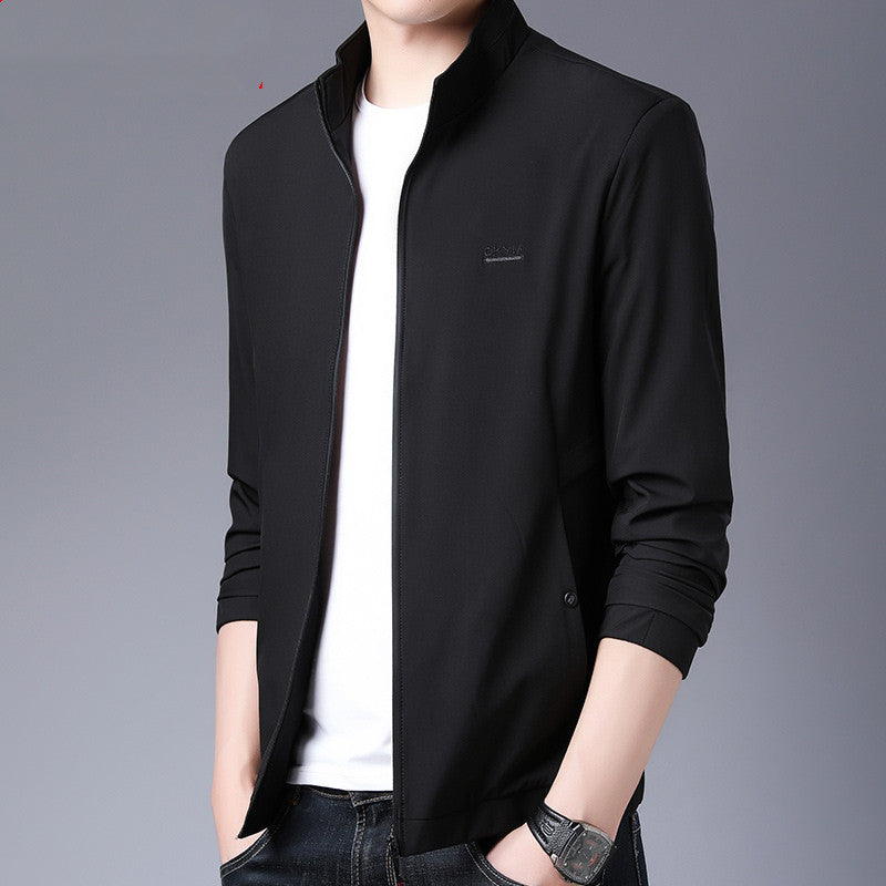 Spring And Autumn Thin Men's Coat Stand Collar Jacket