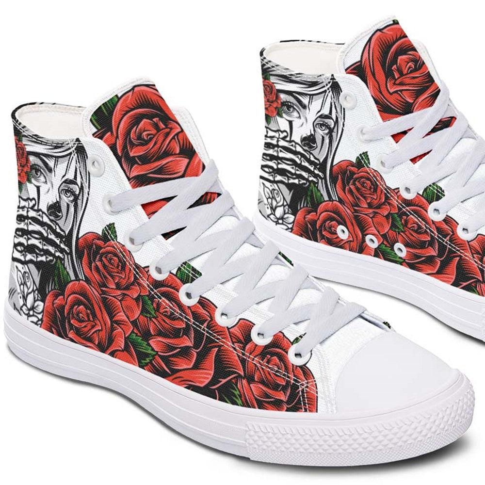 High Top Canvas Shoes For Printing Lovers