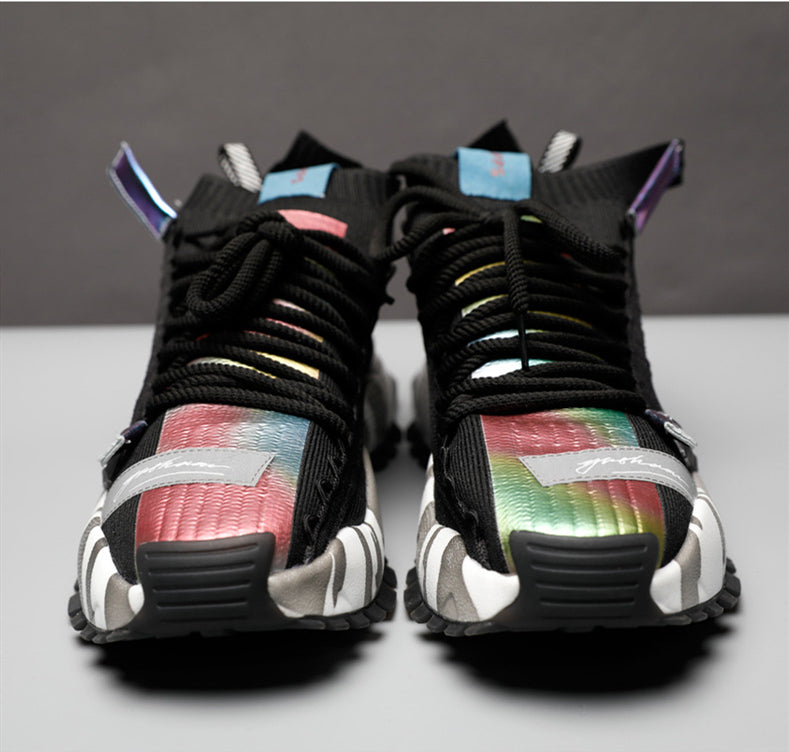 Color block socks and shoes