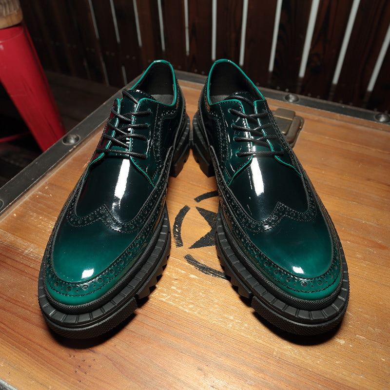 Men's Genuine Leather Platform Height-increasing Shoes