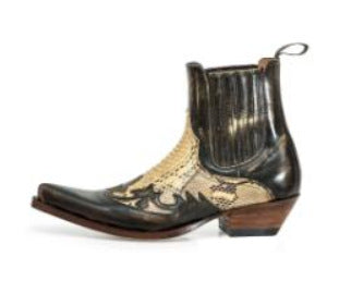 Burnt retro color matching short boots