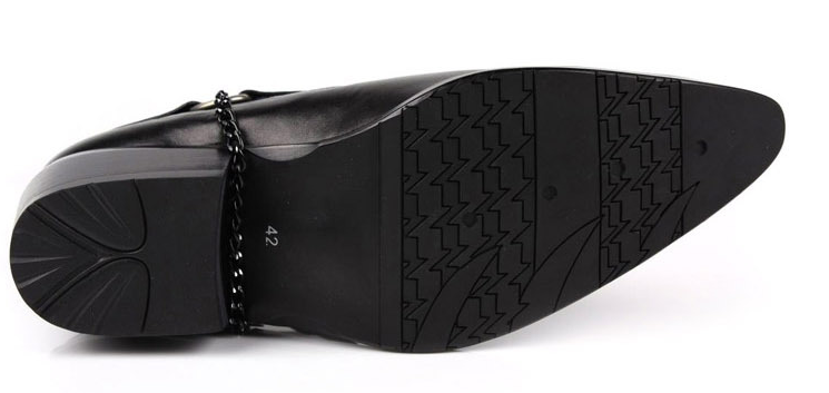 British Pointed Toe Men's Short Boots Motorcycle Boots Breathable Leather