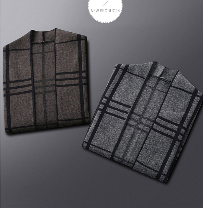 Wool Sweater Cardigan Jacket Men's Outer Sweater