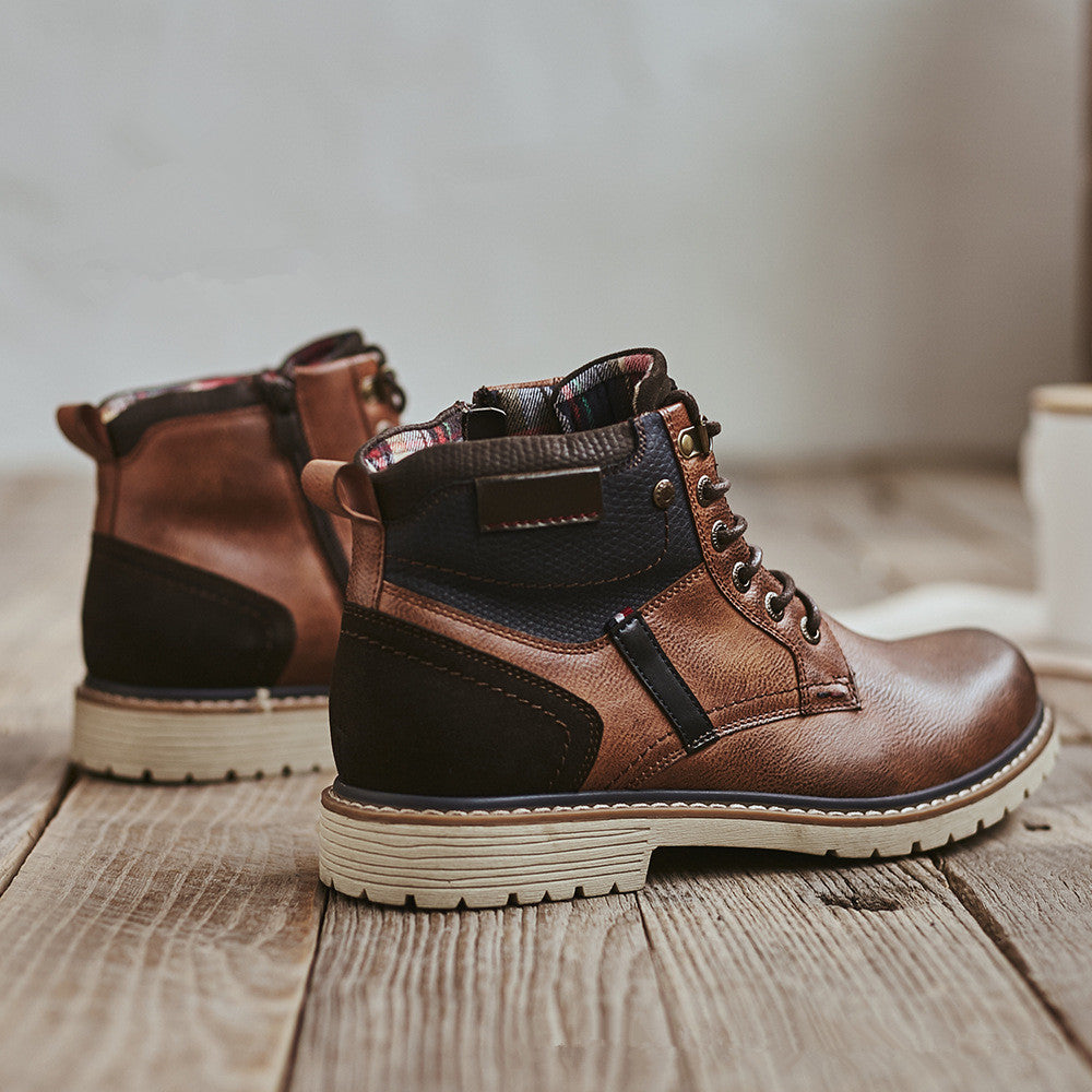 Short plush warm snow boots