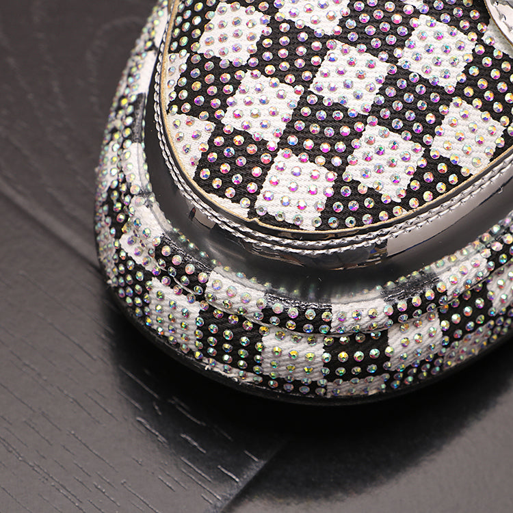 Platform Shoes Men's Fashion Rhinestone Tide Platform Shoes