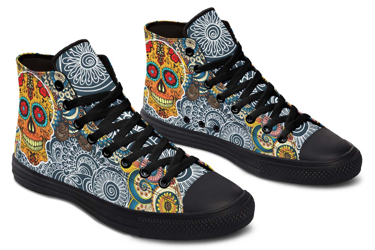 Printed Couple High-top Canvas Shoes