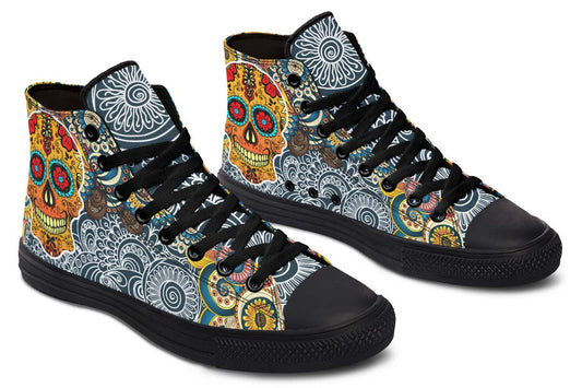Printed Couple High-top Canvas Shoes