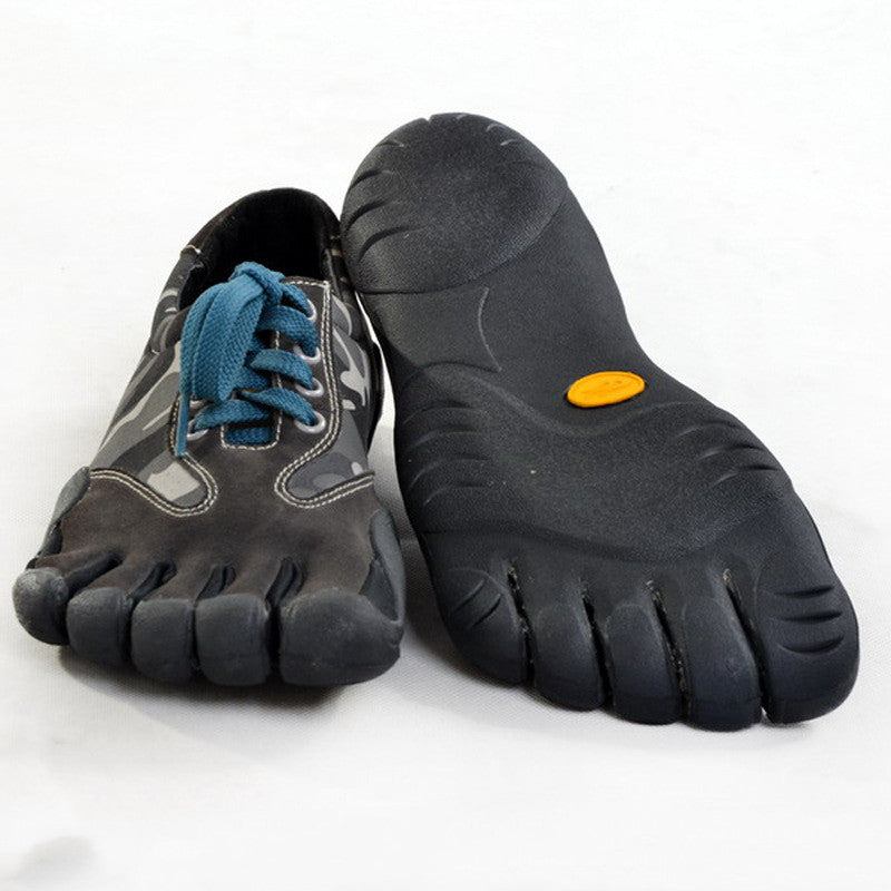 New Thin-soled Python Pattern Gray Fan Five-toed Shoes