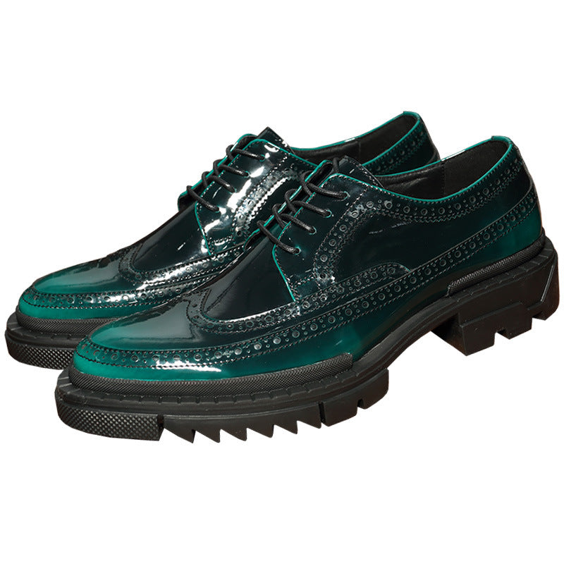 Men's Genuine Leather Platform Height-increasing Shoes