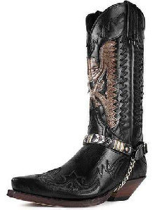 Mid Heel Pointed Toe 38-48 Men's Mid Cavalier Boots