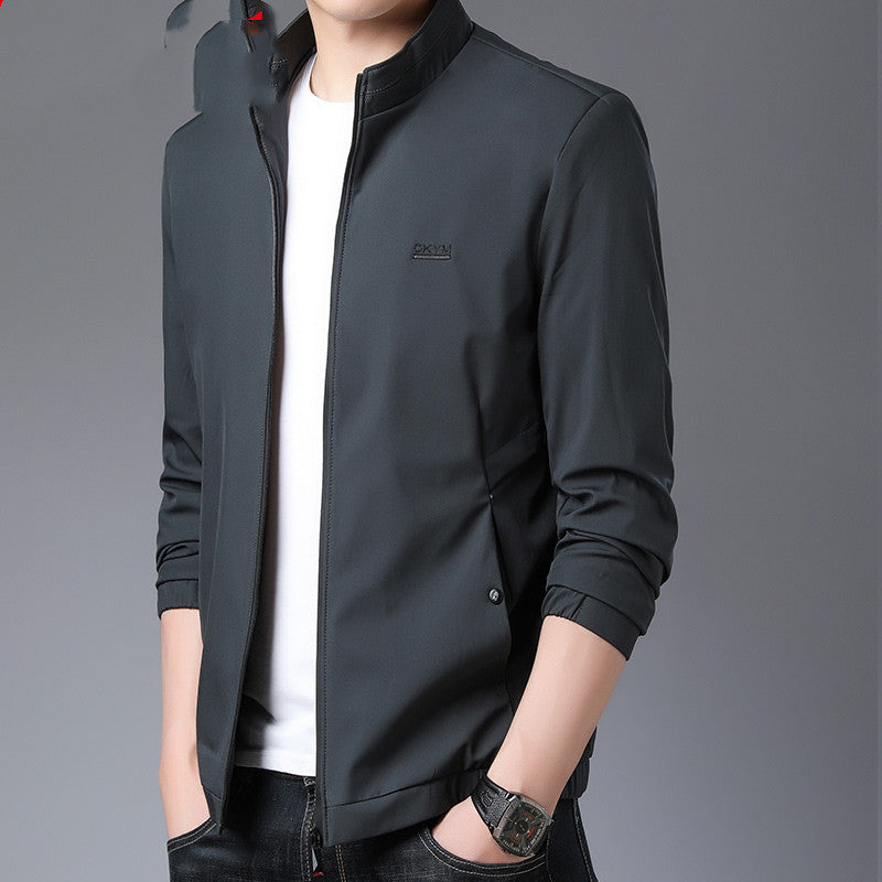 Spring And Autumn Thin Men's Coat Stand Collar Jacket