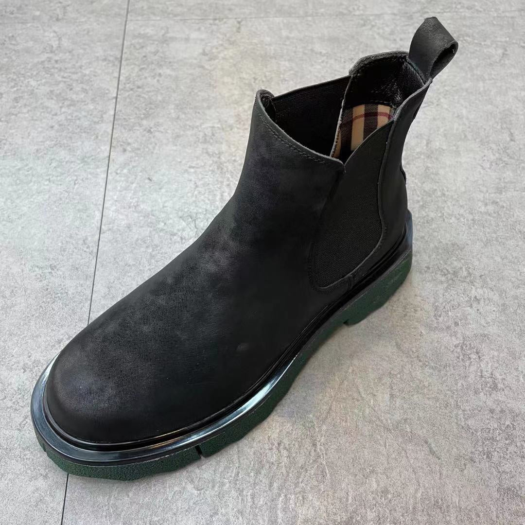 Men's Thick-soled Thick-heeled Round Scalp Martin Boots